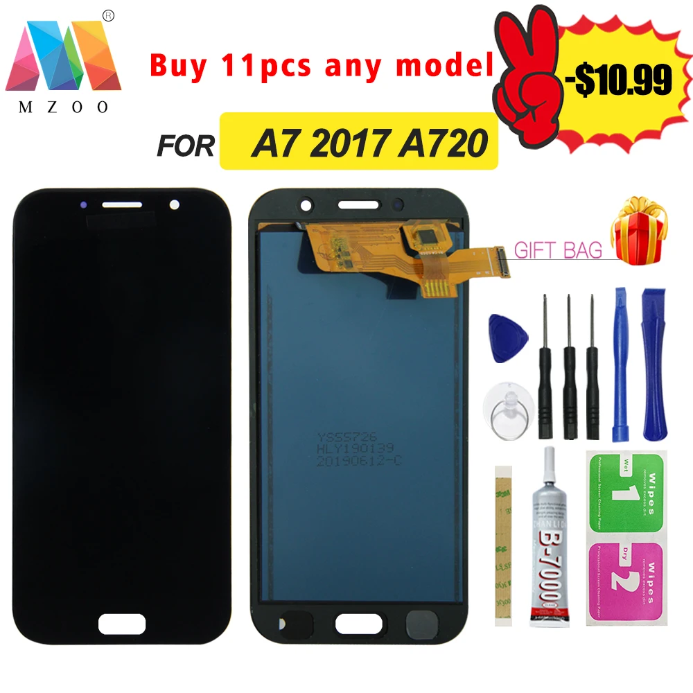

For Samsung Galaxy A7 2017 LCD Display A720 SM-A720F A720M LCDs Display with Touch Screen Digitizer Assembly Replacement Parts