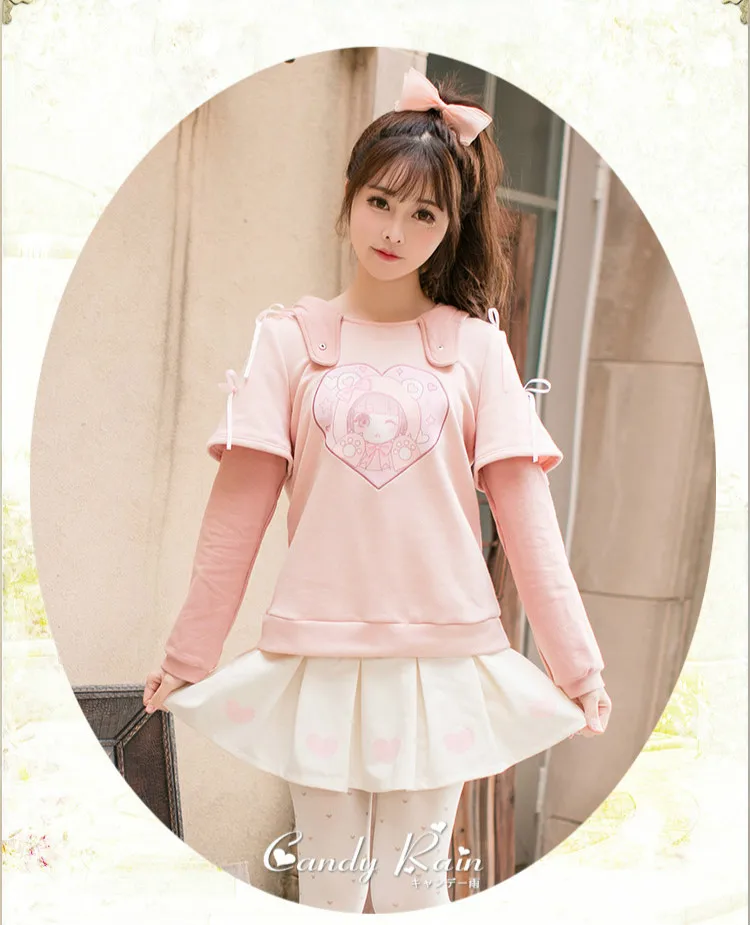 Милые Юбки принцессы в стиле Лолиты; Осенняя юбка ярких цветов для дождливой погоды; женская универсальная облегающая юбка; плиссированная юбка; милые японские юбки для студентов; C22CD7256