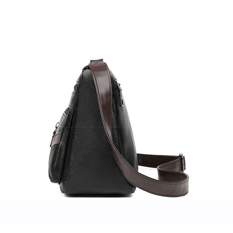 Women Simple PU Leather Single Crossbody Bags Large Capacity Tote Bags Female Multi Pocket Shoulder Handbag Travel bolso mujer