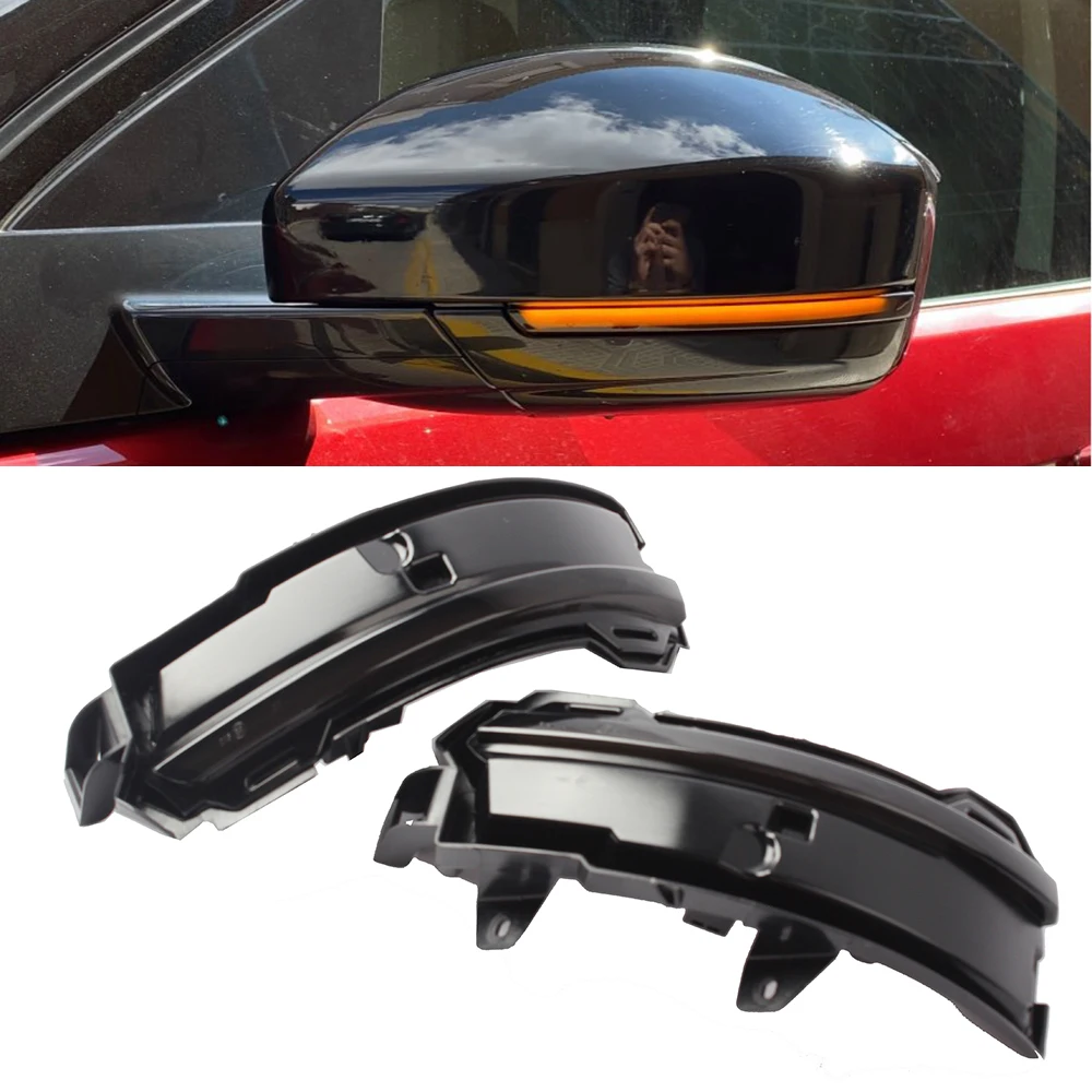 2* Side Door Wing Mirrors Dynamic Sweep Turn Signal Light Indicator Lamp For Land Rover