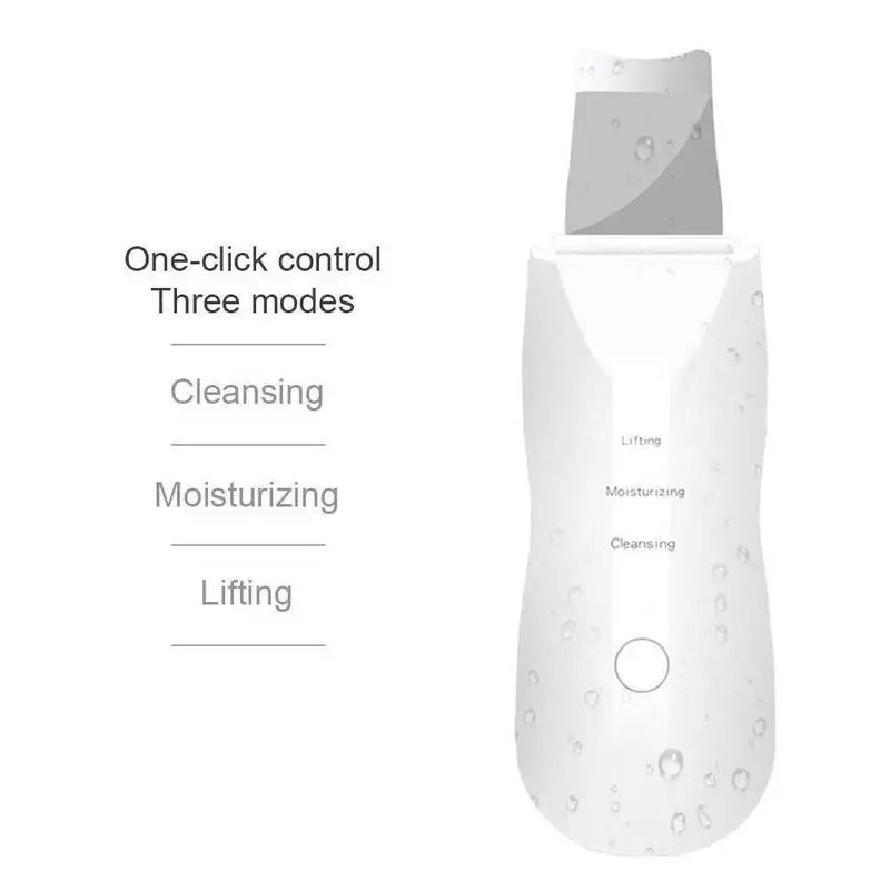 

Face Cleaning Beauty Shoveling Machine With Silicone Head Ultrasonic Deep Blackhead Acne Remover Skin Care Scrubber