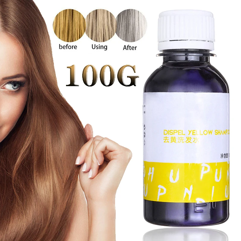 

100g Hair Shampoo Purple Toner Blond Anti Yellow Hair Care Enhances Hair Color Softens Hair