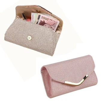 

2x Handbags Women Bags Bags for Women Fashion Ladies Upscale Evening Party Small Clutch Bag Banquet Purse Handbag(Pink&Gold)