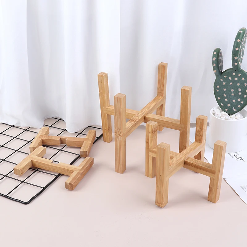Rack Shelf Trays Bonsai-Holder Planter Flower-Pot Wood Garden Indoor-Display Home Strong