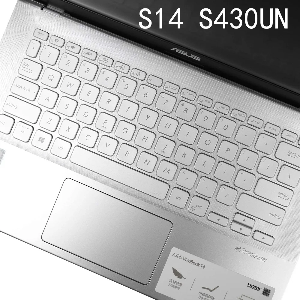 Чехол для клавиатуры ноутбука силиконовый ASUS vivobook S14 S430UN 14 дюймов защитный