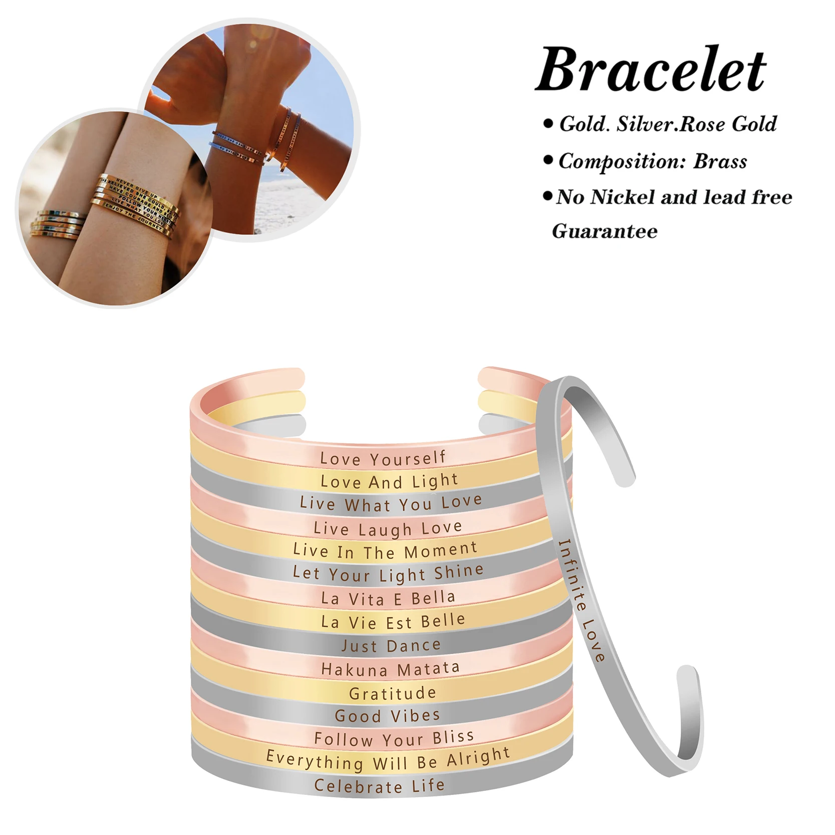 Fashion Inspirational Quotes Hand Stamped Cuff Bangle Mantra Bracelet Personality Men Women Unique Jewelry Charm Gift Bangles Aliexpress