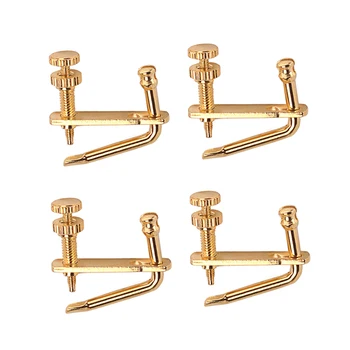 

4pcs Violin String Adjuster Durable Golden Professional Metal B204A String Adjuster for Violin