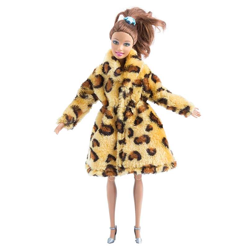 Высококачественная модная одежда ручной работы платья Одежда для кукол Фланелевое пальто для куклы Барби платье для девочек лучший подарок