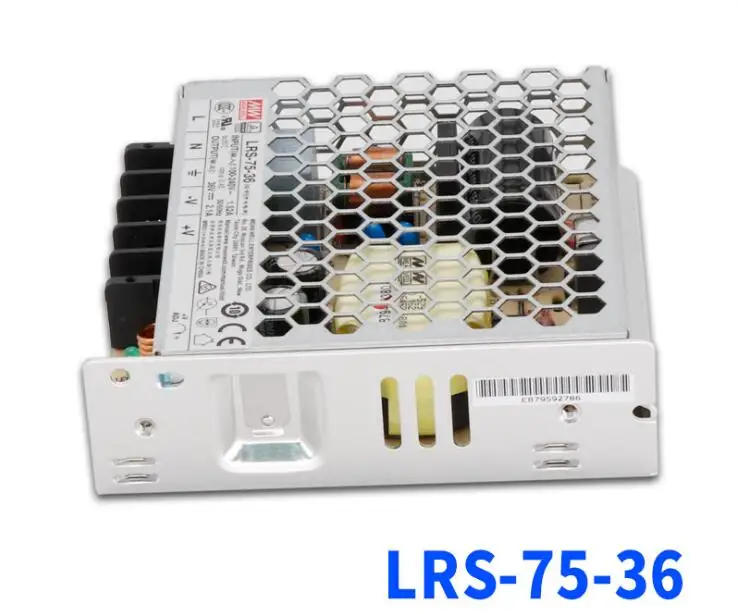 [Семь Неоновые] бренд MEAN WELL представляет LRS-75-36 е-байка 36В 2.1A 75,6 Вт высокой мощности Мощность высокая эффективность один Выход переключение Питание