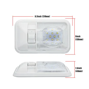 

Bulbs Car Ceiling Light 207.8x127x38.1mm Parts Accessories Auto 24-LED