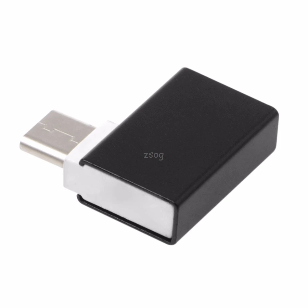 Портативный алюминиевый 90 градусов USB3.1 Type C к USB 3 0 Женский OTG конвертер данных для