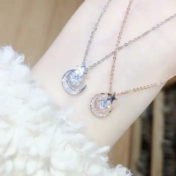 

New Korean Fashion Moon Star Necklace Simple Temperament Clavicle Chain Female Snake Bone Chain