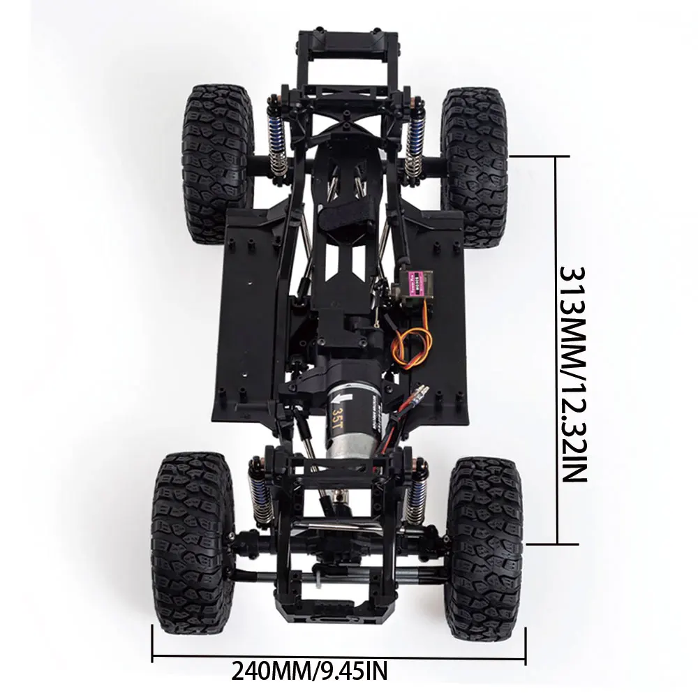 Châssis Crawler RC 1/10 DIY avec Moteur 35T 550 et Transmission 2 Vitesses