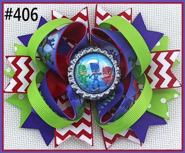 G group 15 шт 4," Вдохновленный Бутик слоистых волос лук символ волосы луки девушки Мультяшные зажимы для волос