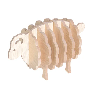 

Cute Creative Wooden Coaster Mat Little Sheep Coaster Table Decoration Placemat Heat-resistant Insulation Pad Accessories