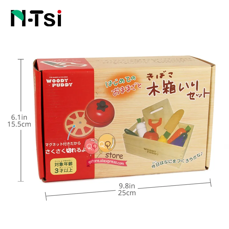 N-Tsi деревянные пищевые группы овощи магнитные рыболовные кухонные игрушки ролевые игры Развивающие детские подарочные игрушки для детей