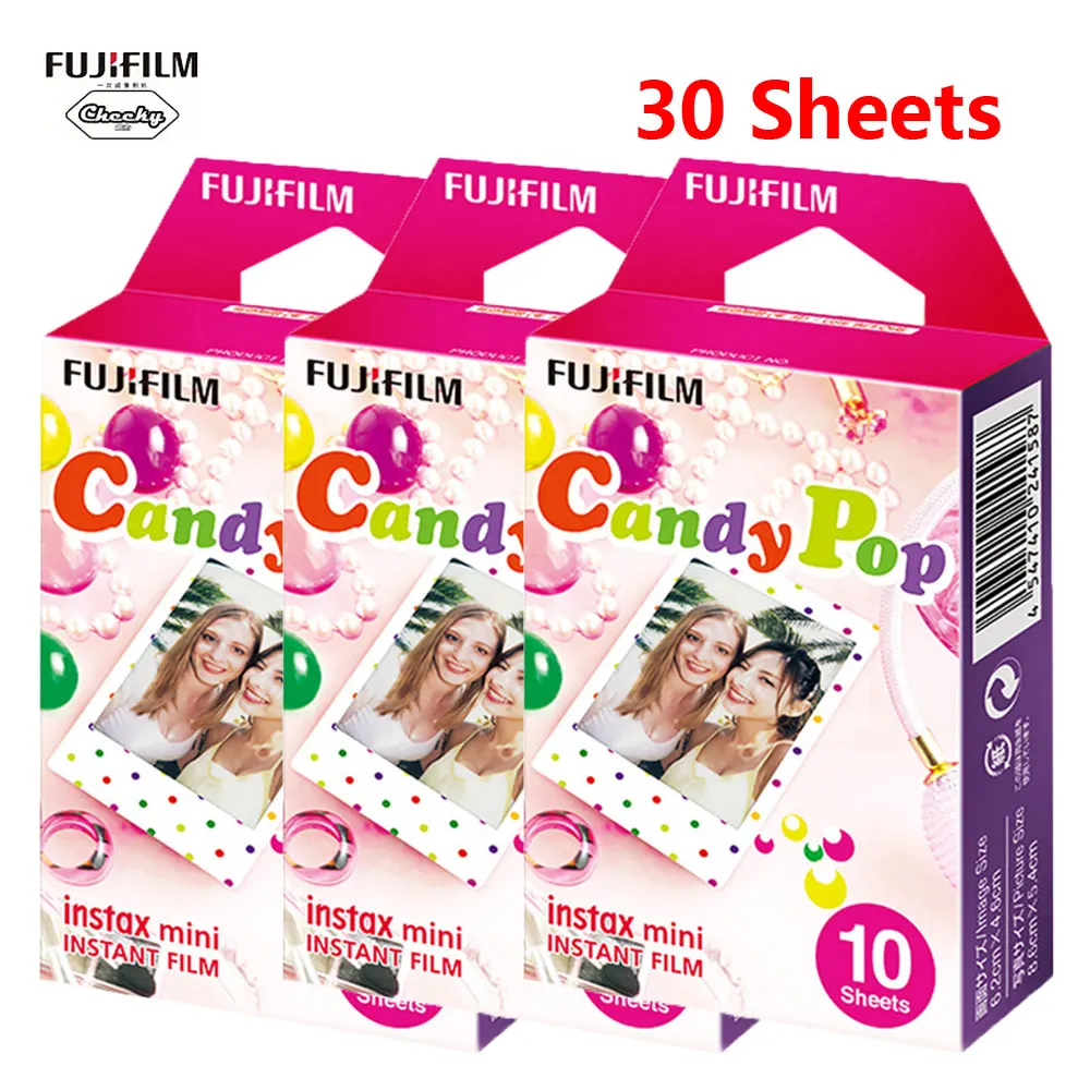 30 Sheets 10-60 листов Fujifilm Fuji Instax Mini 8 9 Candy Pop пленка для 7 8 9 50s 7s 90 25 Share SP-1 SP-2 - Цвет: 30 Sheets