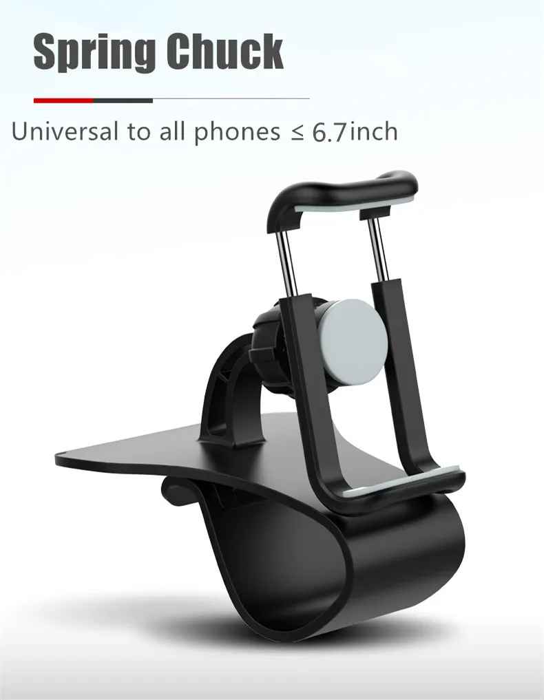 wooden phone holder Universal Dashboard Car Phone Holder Easy Clip Mount Stand GPS Display Bracket Car Holder Support For iPhone 8 X Samsung XiaoMi mobile stand for home
