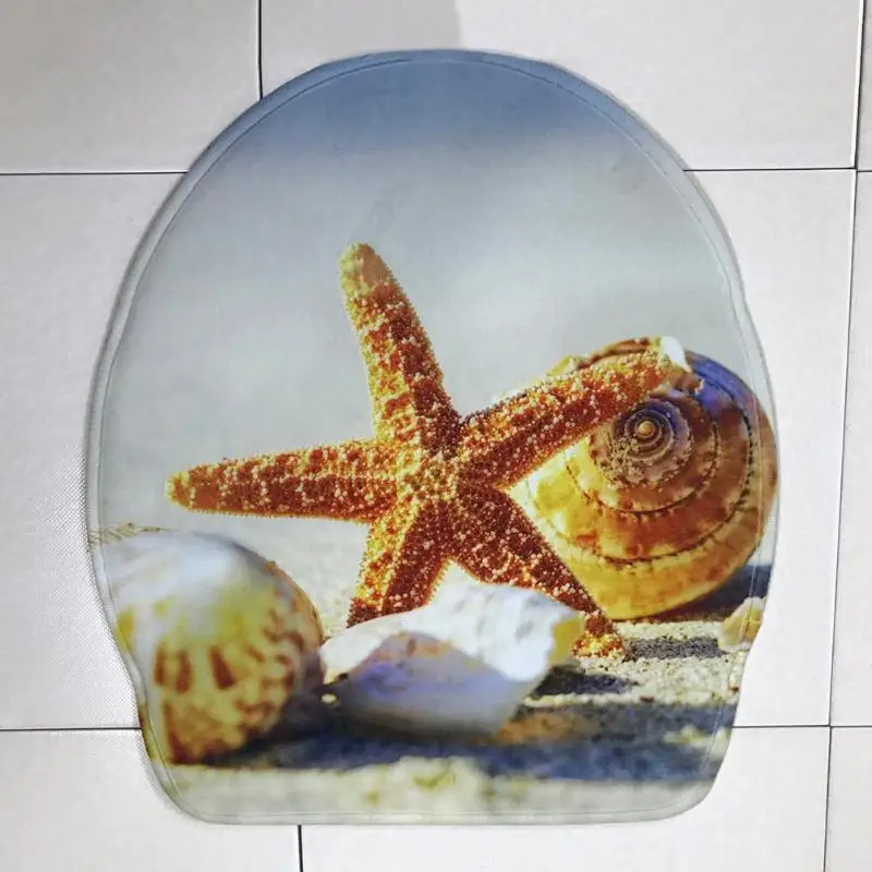 3 шт./компл. 3D печатных пляжное Нескользящие хорошо впитывающей влагу коврики для ванной комнаты, напольный ковер