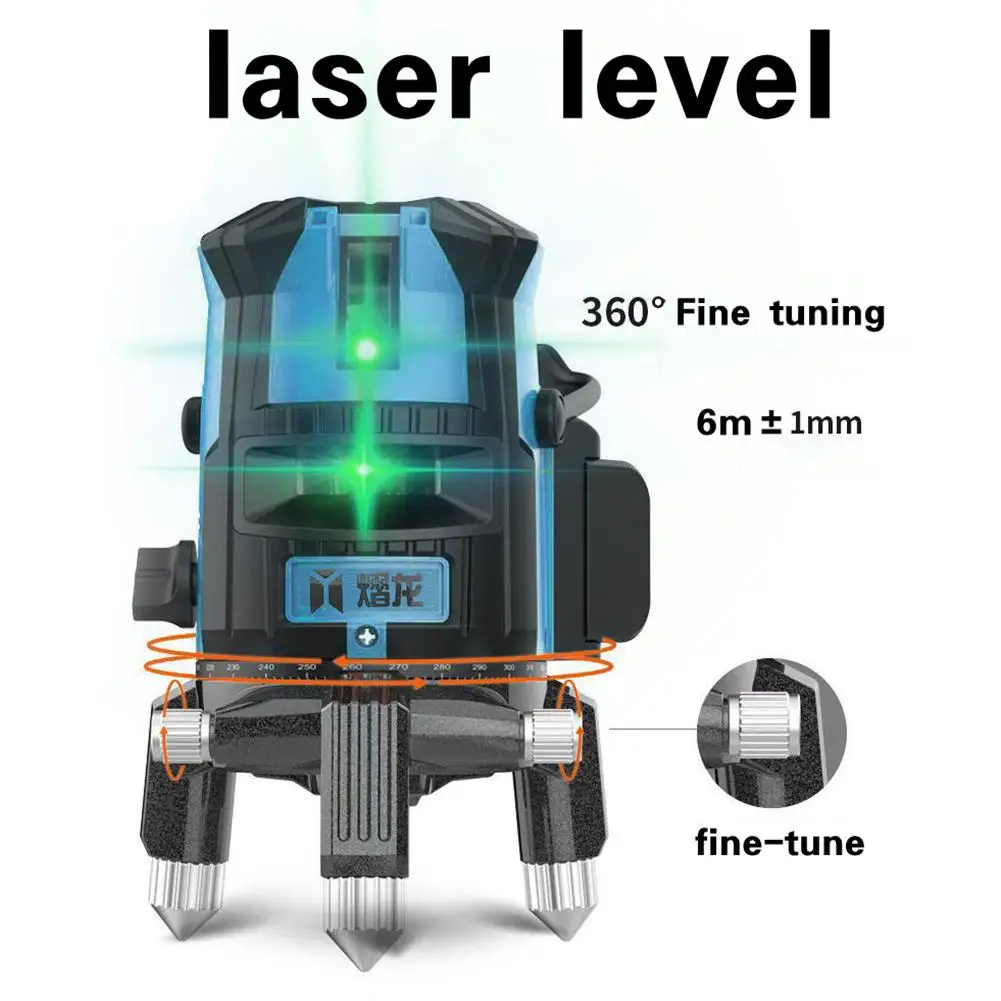 

Infrared Laser Leveler Meter Green Light High Precision Automatic Line 2/5 Line Green Outside Line Glare Super Bright Line Instr