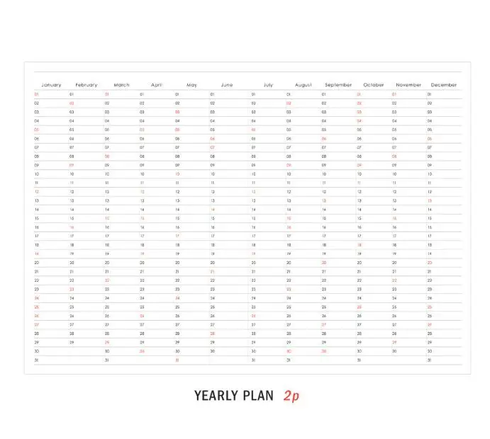 The planner L Cool Office Fashion Monthly Plan Book 80 Sheets