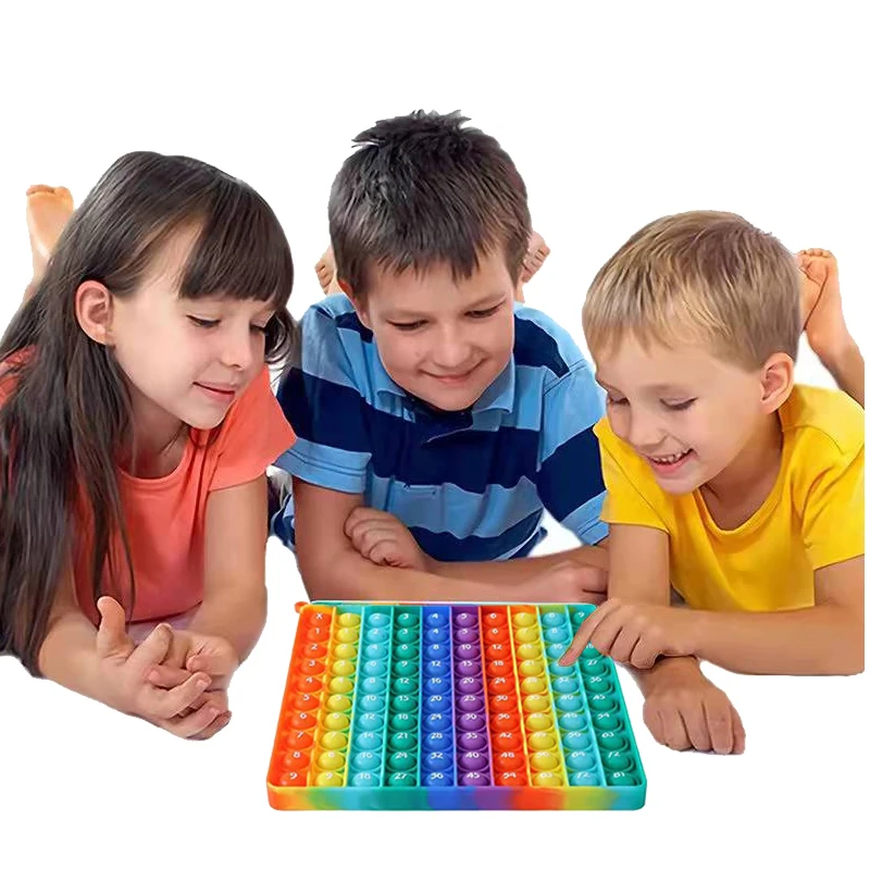 

Таблица умножения Монтессори, 100 пузырьков, большой размер, детские математические игрушки, детские арифметические развивающие игрушки, подарок для взрослых против стресса