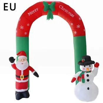 

2.4M Christmas Inflatable Arch With Santa Claus And Snowman Cute Outdoor Indoor Garden Yard Party Inflatable