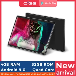 CIGE – tablette PC de 10 pouces, Android 9.0, 1280x800 HD, IPS, 3G, WCDMA, double SIM, 4 go de RAM, 32 go de ROM, caméra 5.0Mp, GPS, FM, Google Play 10.1 