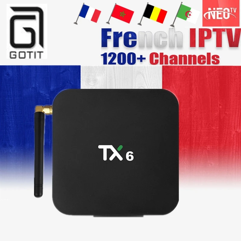 Android 9,0 IPTV Box TX6+ 1200 Live с системой Neo IPTV Европа арабский Бельгия телеприставка Allwinner H6, четырехъядерный ARM Cortex-A53