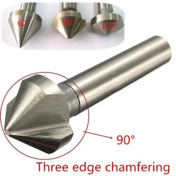 

6pcs 3 flute 90 degree HSS Chamfer Cutter Chamfering Drilling Mill Drill Set use