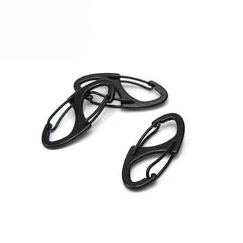 

60Pcs Carabiners Key Buckles Hook Carrying Keyring Alloy 8 Word Camping Climbing Buckle Fast Keychain Outdoor EDC Survival Tool