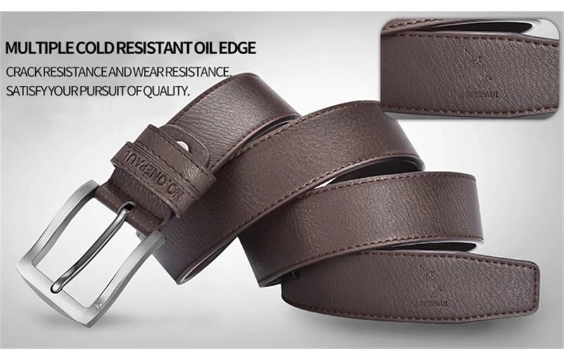 leather belt for men NO.ONEPAUL for men new fashion classice vintage pin buckle men belt High Quality cow genuine leather luxury strap male belts tiger belt