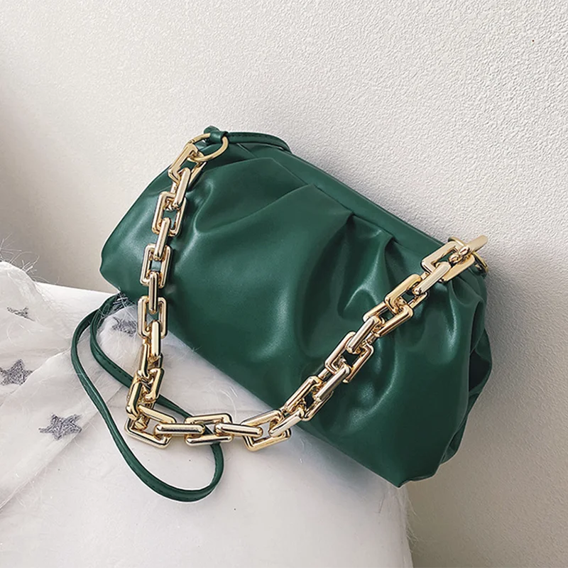 

Chain Cloud Bag For Women 2020 Soft Leather Shoulder Messenger Bag Daily Handbag Evening Clutch Bag Large Capacity Crossbody Bag