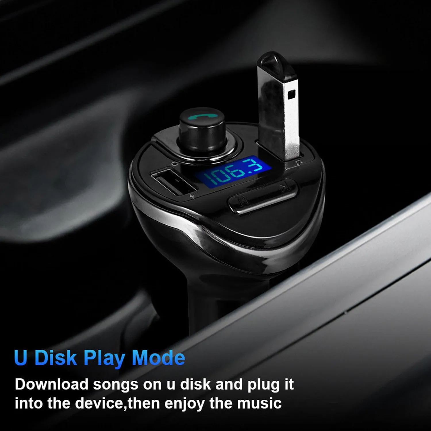 Bluetooth fm-передатчик для автомобиля Hands free In-Car fm-радио адаптер автомобильный комплект с USB зарядным устройством Определение напряжения для телефонов