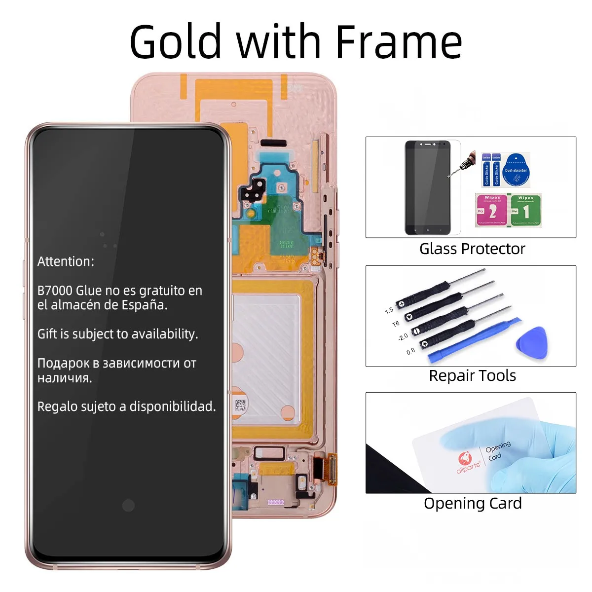 AMOLED lcd для samsung Galaxy A80 lcd кодирующий преобразователь сенсорного экрана в сборе lcd для Galaxy A90 A805 SM-A805F/DS A905F SM-A90 - Цвет: Gold With Frame