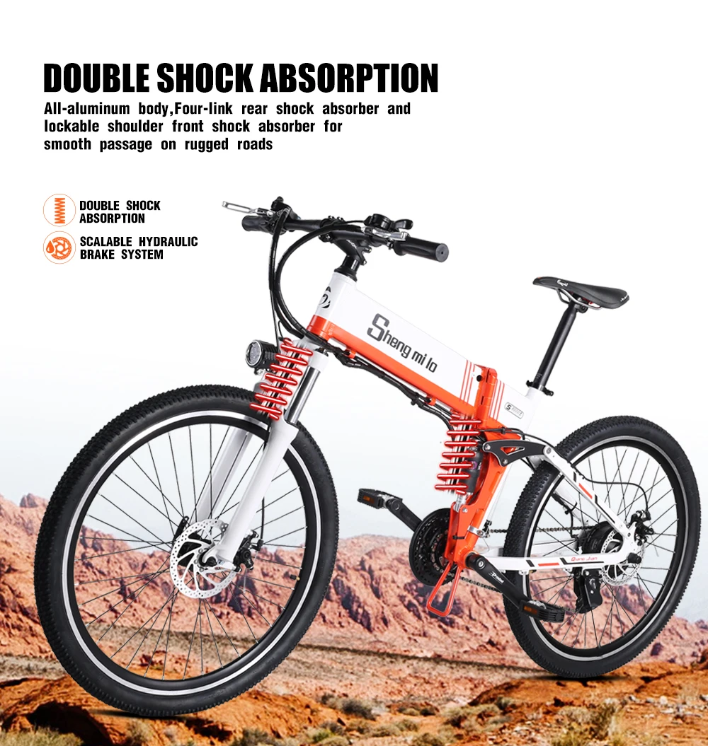 Best New Electric Bike 21 Speed 10AH 48V 350W 110KM Built-in Lithium battery E bike electric 26" Off road Electric bicycle Folding 3