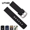 UTHAI P33 Canvas Nylon Strap 18mm20mm22mm24mm Watch Strap Black Camo Watch Band Watch Parts ► Photo 2/6