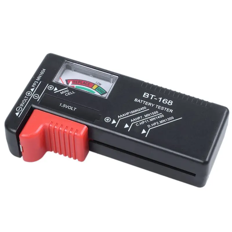 

BT168 Universal Battery Checker Tester for AA AAA C D 9V 1.5V Button Cell Batteries