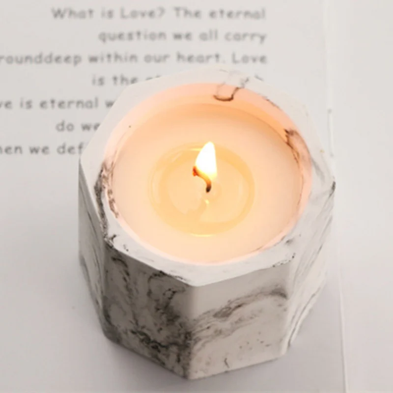 Creative Soy Wax Romantic Aromatherapy Candles with Octagonal Coconut Wax Candlestick For Gifts Home Decoration