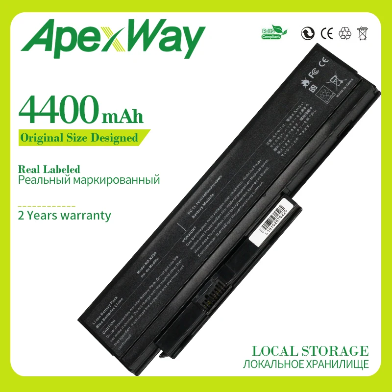 Аккумулятор Apexway для ноутбука Lenovo Thinkpad X230 X230i X230s Series 45N1025 45N1024 45N1028 45N1029 45N1020 45N1021 4400