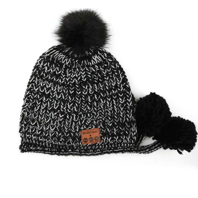 Bluetooth Headphone Winter Hat Warm Music Cap Wireless Earphone Speaker With Mic Sport Hat Headset Smart Cap Headset