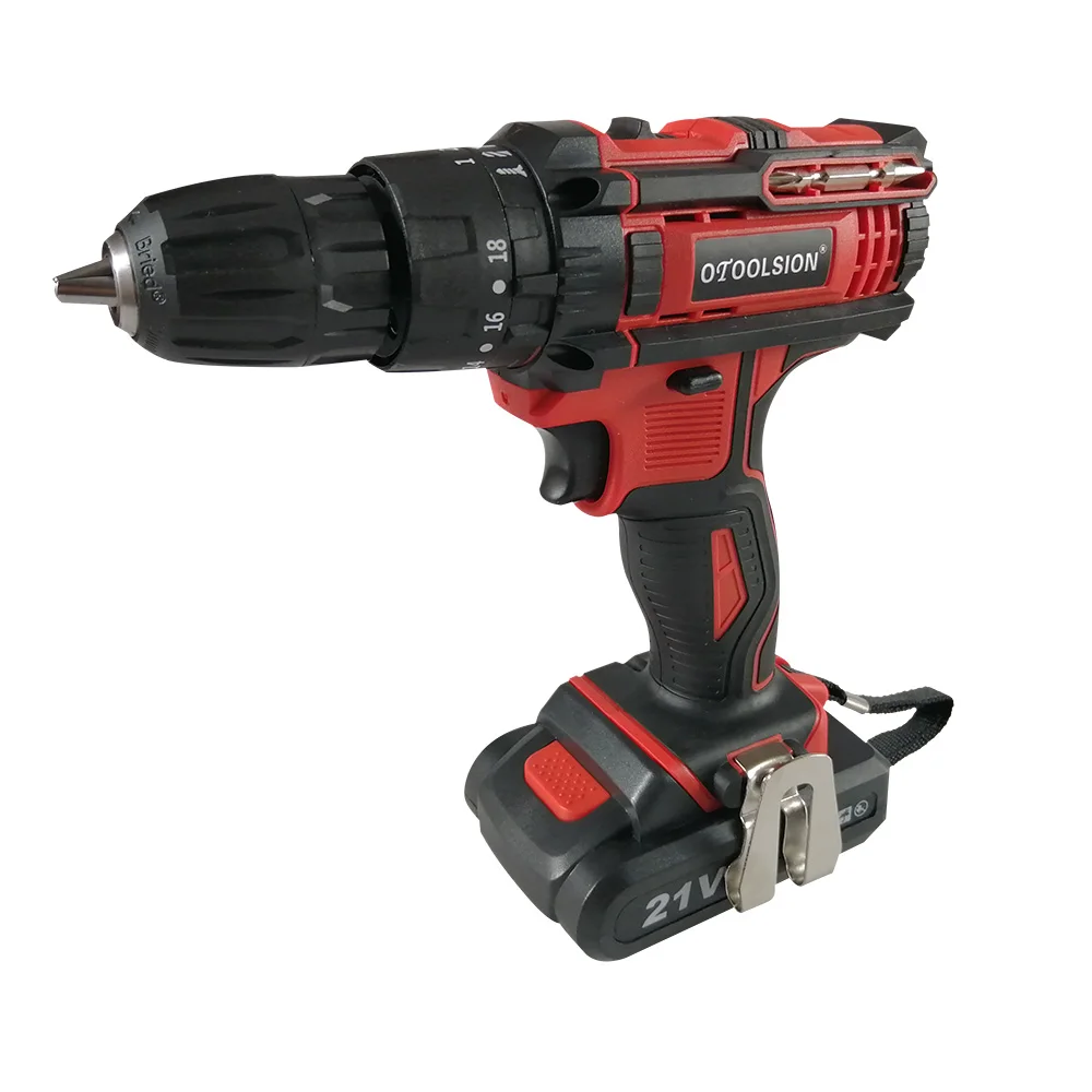 21V 1800rpm Impact Screwdriver Electric Screwdriver Electric Tools Cordless Hammer Drill Impact Screwdriver With Drill Bits