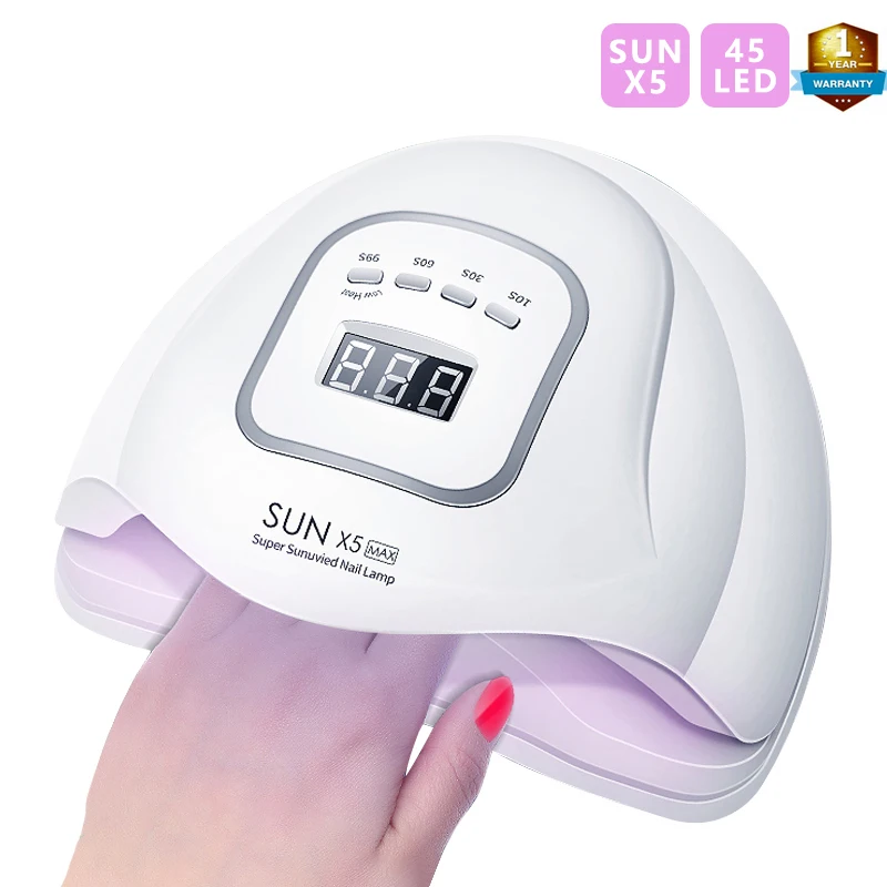 

SUN X5 Max 80W 45 LEDs Nail Lamp Nail Dryer for All Gel Polish Light Lamp for nail Infrared Sensing Smart UV Lamps for manicure