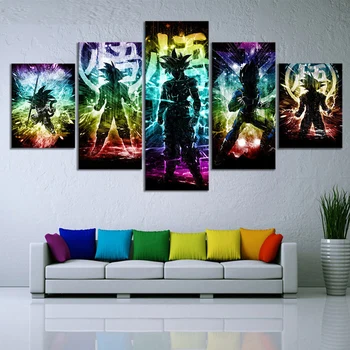 

5 panel Diamond Painting Full Square round drill Dragon Ball Z Mosaic Diamond Embroidery Multi-pictures 5d Cross Stitch MM056