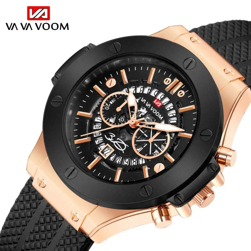 

Hollow Calendar Sport Watch For Men Waterproof Silicone Band Watch Casual Sports Outdoor Men's Wristwatch Relogio Masculino