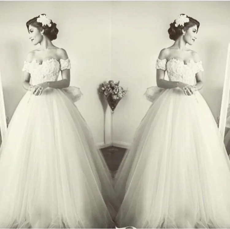 Великолепный с плеча Свадебное бальное платье Милая vestido de Noiva robe de Mariage платья для матери невесты