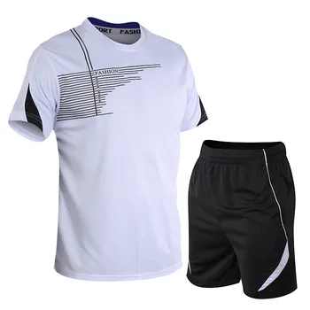 

Men's Tracksuits Set New Summer Men Shorts Suit New Sportswear Short-Sleeve T Shirts Set Casual Male Sportswear Suits Size M-5XL