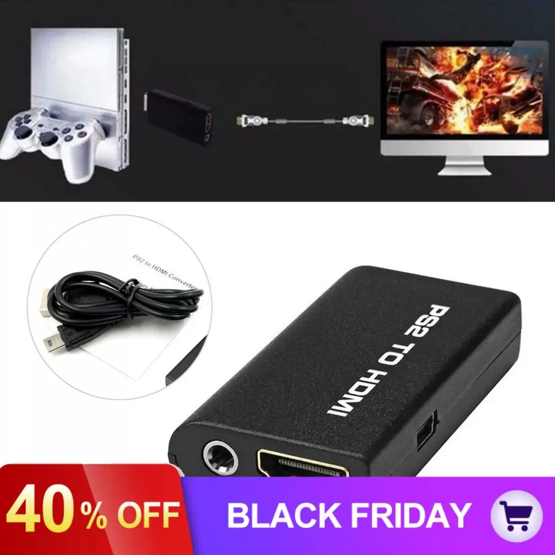 PS2 к HDMI Аудио Видео AV адаптер конвертер ж/3,5 мм аудио выход для HDTV
