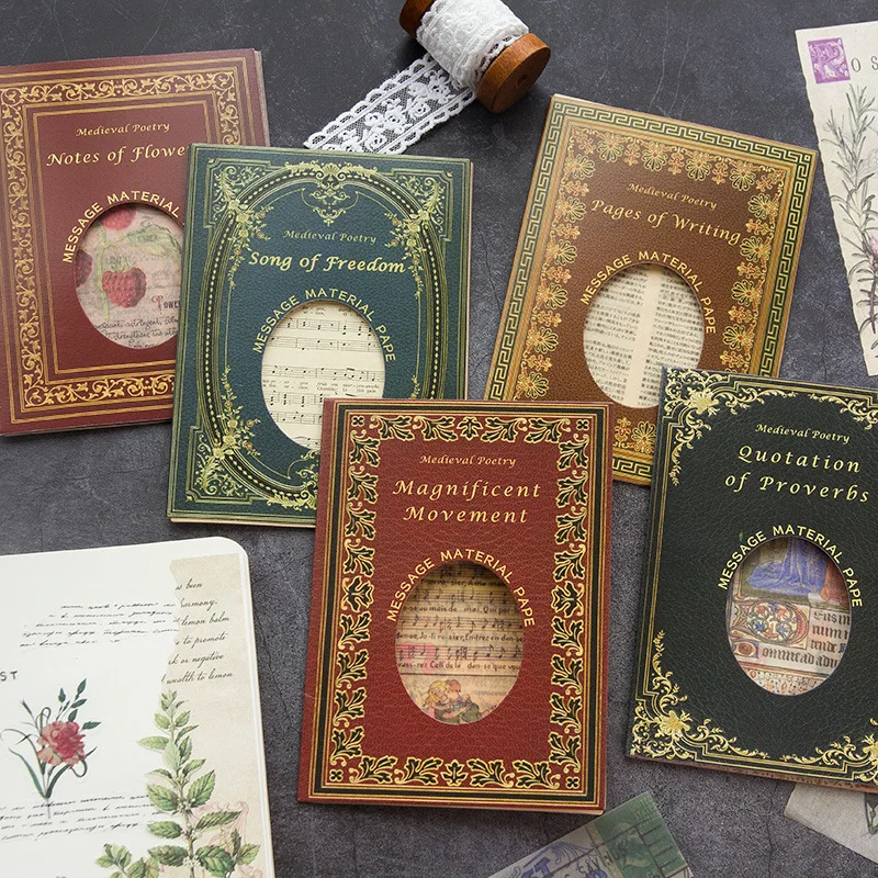 1set/lot Memo Pads Sticky Notes Medieval history Junk Journal Paper diary Scrapbooking Stickers Office School stationery Notepad |