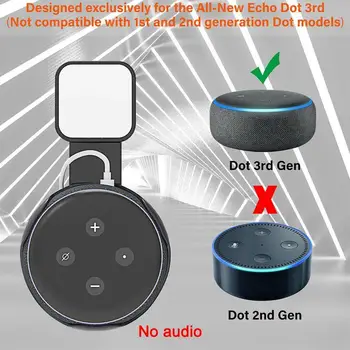 

1PC For Echo Dot 3 Wall Mount Intelligent Audio Bracket Outlet Hanger Holder Bracket For Echo Dot (3rd Gen) Smart Speaker